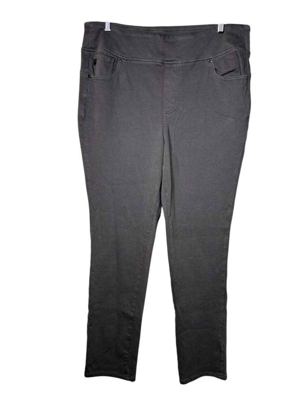 Belle by Kim Gravel 18W Tall Gray Pull On Stretch Jeans